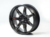 BST BMW K1600GT Carbon Wheels Set "Panther TEK" (front & conventional rear, 7 straight spokes, black hubs)
