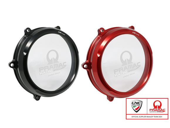 CA210PR - CNC RACING Pramac Racing Limited Edition Ducati Panigale V4 Clear Clutch Cover