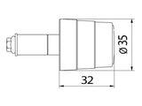 CM231 - CNC RACING MV Agusta Handlebar End Weights "Bi-color" (including CM011 adapter)