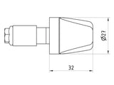CM236PR - CNC RACING Universal Handlebar Ends "Look" (Pramac edition)