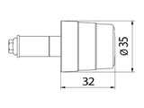 CM238 - CNC RACING Universal Handlebar End Weights "Gear" (bi-color)