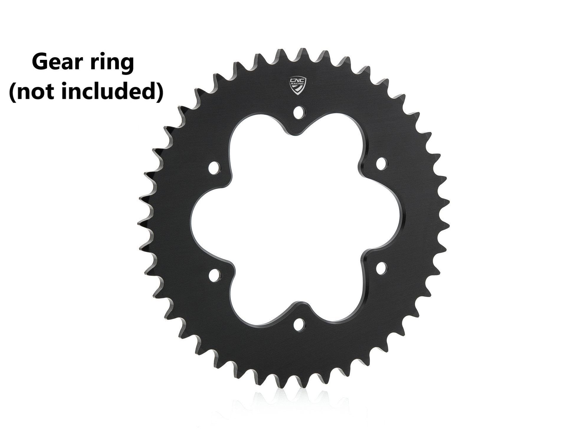 CNC Racing スプロケットキャリアPANIGALE V4 ブラック訳アリ CNC RACING Ducati Panigale V4 (18/24) Full Rear Sprocket Kit