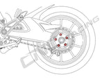 DA386 - CNC RACING Ducati Hypermotard / Streetfighter Rear Sprocket Nuts (M10x1.0)