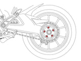 DA386X - CNC RACING Ducati Titanium Rear Sprocket Nuts (M10x1.0)