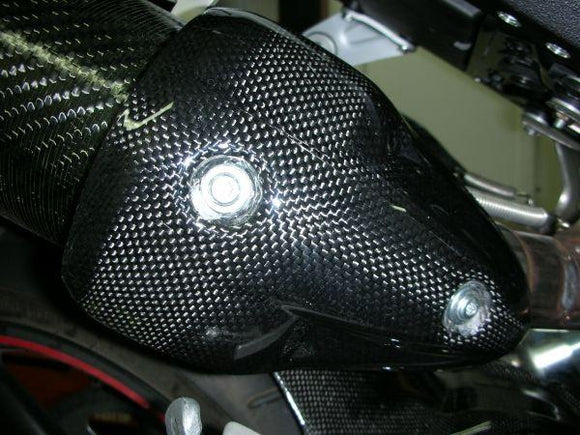 CARBONVANI Ducati Monster 696/796/1100 Carbon OEM Exhaust Silencer Heat Guards Kit