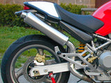 SPARK GDU0807 Ducati Monster 600 / 900 High Position Dual Slip-on Exhaust "Round" (steel; EU homologated)