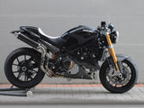 SPARK GDU0820 Ducati Monster S4R / S4RS (06/08) Carbon Slip-on Exhaust "Round" (EU homologated; high position)