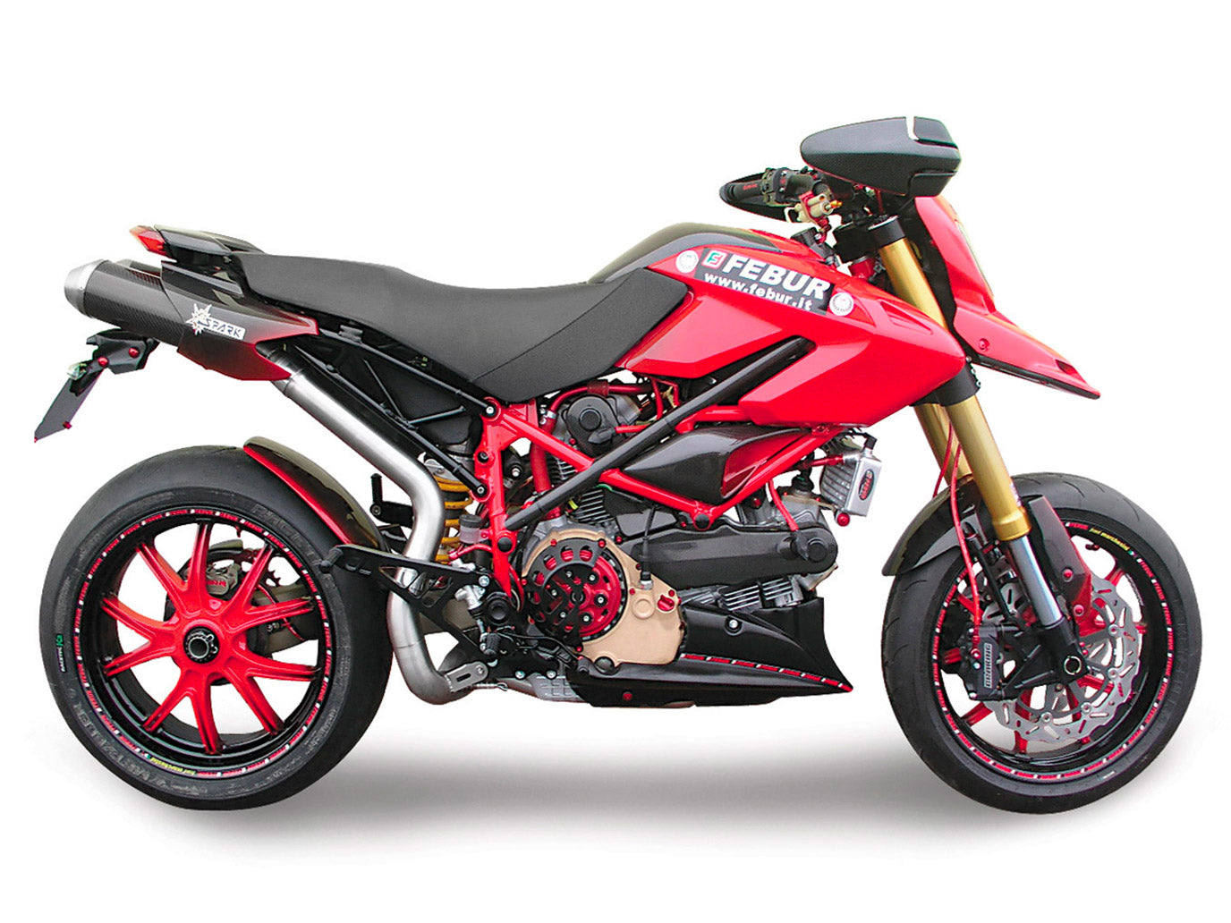 SPARK Ducati Hypermotard 796/1100 Dual Slip-on Exhaust (carbon) u003c!-- – Two  Wheels Hero --u003e
