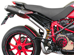 SPARK Ducati Hypermotard 796/1100 Dual Slip-on Exhaust "Round" (EU homologated; carbon)