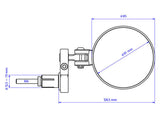 MR702 - CNC RACING Bar End Mirror "Rocket" (Ø 81 mm; left)