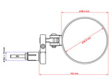 MR703 - CNC RACING Bar End Mirror "Rocket" (Ø 94,5 mm; right)