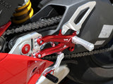 PE407PR - CNC RACING Ducati Panigale V4 (2018+) Adjustable Rearset "Easy" (Pramac Racing edition)