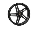 BST Yamaha YZF-R1 / MT-10 Carbon Wheel "Rapid TEK" (front, 5 slanted spokes, black hubs)