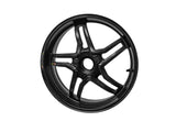 BST Suzuki GSX-R600 (11/18) / GSX-R750 (11/18) Carbon Wheel "Rapid TEK" (conventional rear, 5 slanted spokes, black hubs)
