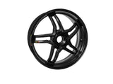 BST Suzuki GSX-R1000 / 1000R Carbon Wheel "Rapid TEK" (conventional rear, 5 slanted spokes, black hubs)