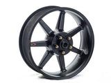 BST Aprilia RSV4 Carbon Wheel "Mamba TEK" (conventional rear, 7 straight spokes, black hubs)