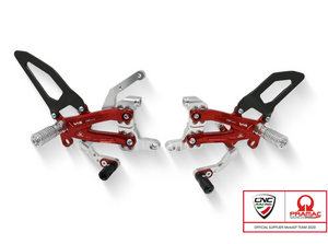 PE410PR - CNC RACING Ducati Streetfighter V4 Adjustable Rearset (carbon heel guards; Pramac Racing Limited Edition)