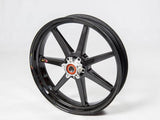 BST Honda CBR1000RR (08/19) Carbon Wheel "Mamba TEK" (front, 7 straight spokes, silver hubs)
