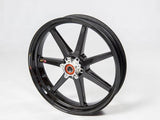 BST BMW S1000R / S1000RR Carbon Wheels "Mamba TEK" (front & offset rear, 7 straight spokes, silver hubs)