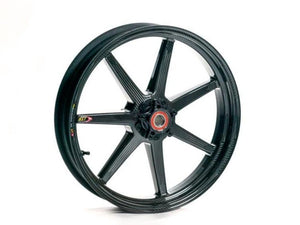 BST Suzuki GSX-R1000 / 1000R Carbon Wheel "Mamba TEK" (front, 7 straight spokes, black hubs)