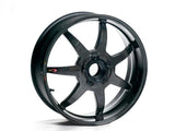 BST Triumph Speed Triple 1050 Carbon Wheels "Mamba TEK" (front & offset rear, 7 straight spokes, black hubs)