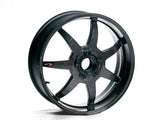 BST Suzuki GSX-R1000 / 1000R Carbon Wheel "Mamba TEK" (offset rear, 7 straight spokes, black hubs)