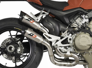 QD EXHAUST Ducati Streetfighter V4/V4S Semi-Full Dual Exhaust System "Gunshot" (EU homologated)