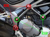TT349 - CNC RACING Ducati Multistrada 1260 (18/20) Frame Plugs (small holes set)