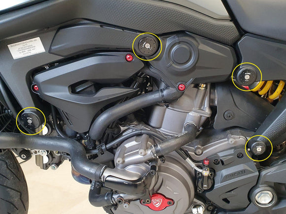 TT365 - CNC RACING Ducati Monster 950 (2021+) Frame Plugs
