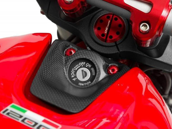 CNC RACING Ducati Monster 1200 821 Carbon Key Switch Cover
