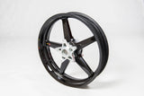 BST Ducati Scrambler Carbon Wheels Set "Twin TEK" (5 straight spokes, silver hubs, front & conventional rear)
