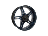 BST Suzuki GSX-R1000 / 1000R Carbon Wheel "Rapid TEK" (conventional rear, 5 slanted spokes, black hubs)