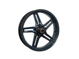 BST Suzuki GSX-R1000 / 1000R Carbon Wheel "Rapid TEK" (front, 5 slanted spokes, black hubs)