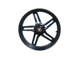 BST MV Agusta Dragster 800 Carbon Wheel "Rapid TEK" (front, 5 slanted spokes, black hubs)