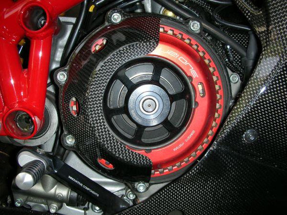 CARBONVANI Ducati Superbike 1098 / 1198 / 848 Carbon Clear Clutch Cover (Racing edition)