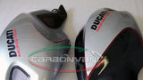 CARBONVANI Ducati Monster 696/796/1100 Carbon Side Tank Panels Kit "Silver"