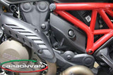 CARBONVANI Ducati Monster 1200/821 (2014+) Carbon Exhaust Collector Guard "Cuts"