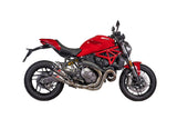 QD EXHAUST Ducati Monster 1200 / 821 (14/17)  Dual Slip-on Exhaust "Gunshot" (EURO3)