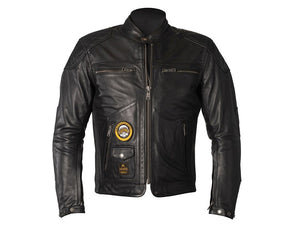 EX-MOTORCYCLE Leather Jacket "Helston Tracker" (black)