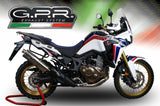 GPR Honda CRF1000L Africa Twin Adventure Sports (18/19) Slip-on Exhaust "Trioval" (EU homologated)