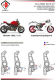PRM12R01 - DUCABIKE Ducati Monster 1200R Adjustable Pilot Rearset
