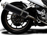 DELKEVIC Honda VFR800X / VFR800F Full Exhaust System with Stubby 18" Carbon Silencer