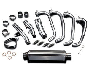DELKEVIC Honda CB1100 Full Exhaust System with Stubby 17" Tri-Oval Silencer