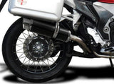 DELKEVIC Honda VFR1200X Crosstourer Full Exhaust System with DL10 14" Carbon Silencer