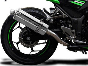 DELKEVIC Kawasaki Ninja 300 Full Exhaust System with Stubby 14" Silencer