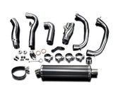 DELKEVIC Kawasaki Ninja 300 Full Exhaust System with Stubby 18" Carbon Silencer