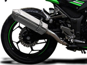 DELKEVIC Kawasaki Ninja 300 Full Exhaust System with 13" Tri-Oval Silencer