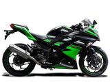 DELKEVIC Kawasaki Ninja 300 Full Exhaust System with 13" Tri-Oval Silencer