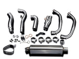 DELKEVIC Kawasaki Ninja 300 Full Exhaust System with Stubby 17" Tri-Oval Silencer – Accessories in the 2WheelsHero Motorcycle Aftermarket Accessories and Parts Online Shop