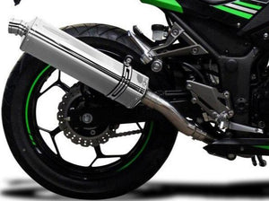 DELKEVIC Kawasaki Ninja 300 Full Exhaust System with Stubby 17" Tri-Oval Silencer – Accessories in the 2WheelsHero Motorcycle Aftermarket Accessories and Parts Online Shop